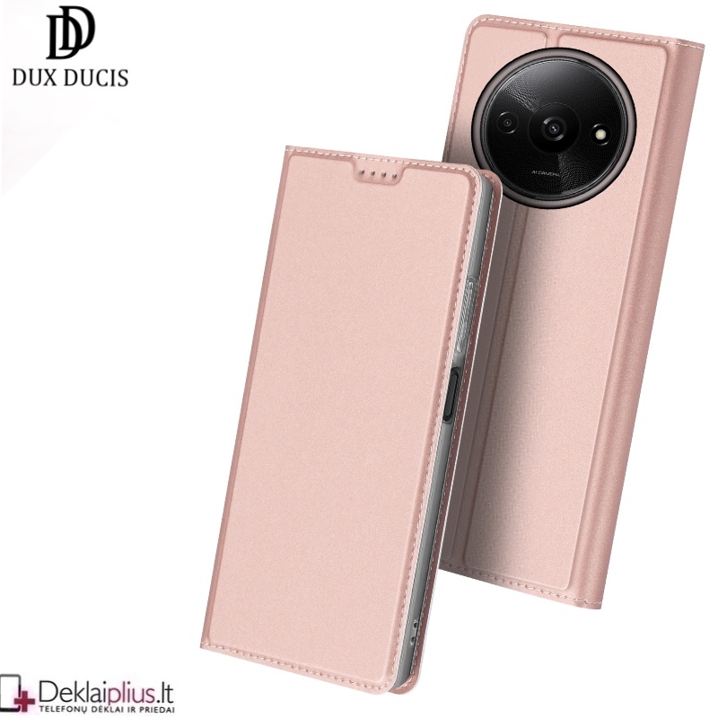 Dux Ducis Skin Pro dirbtinės odos dėklas - rausvas (Xiaomi Redmi A3) Dux Ducis Skin Pro dirbtinės odos dėklas - rausvas (Xiaomi Redmi A3)